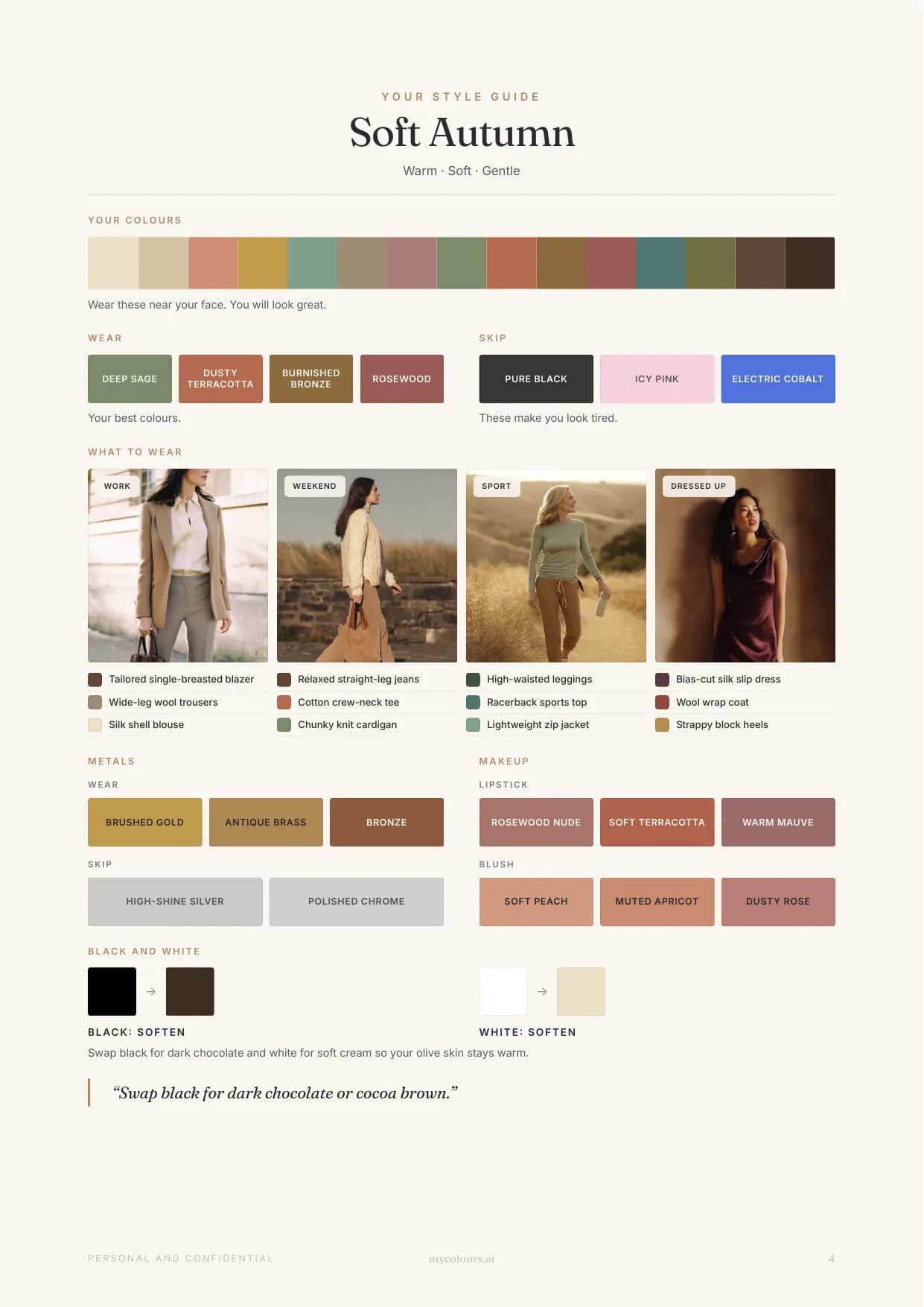 Sample report, page 4: Your style guide