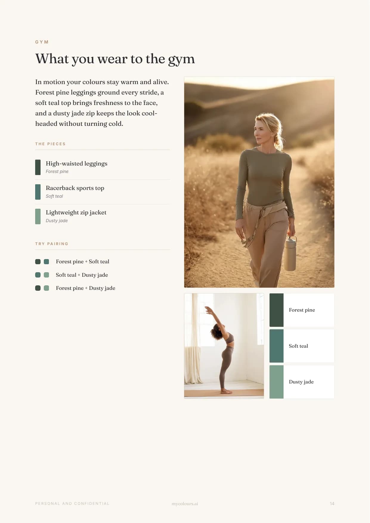 Sample report, page 14: Gym